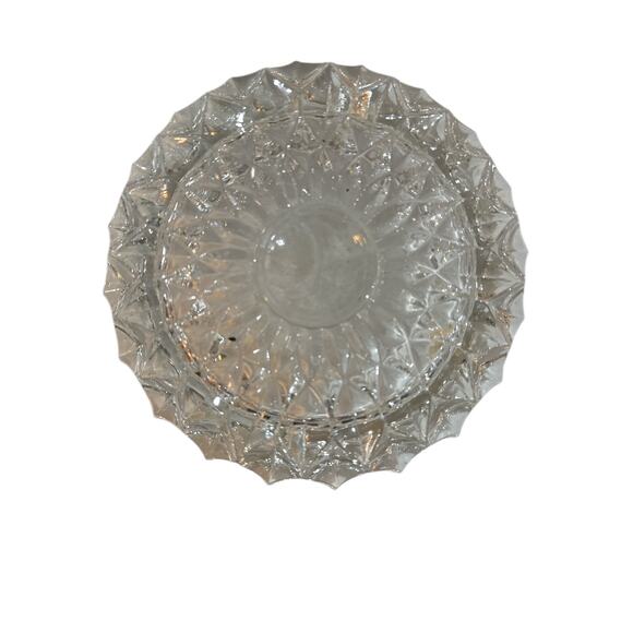 VTG Heavy Crystal Cigar/Cigarette Ashtray/Dish 7" - Picture 3 of 3